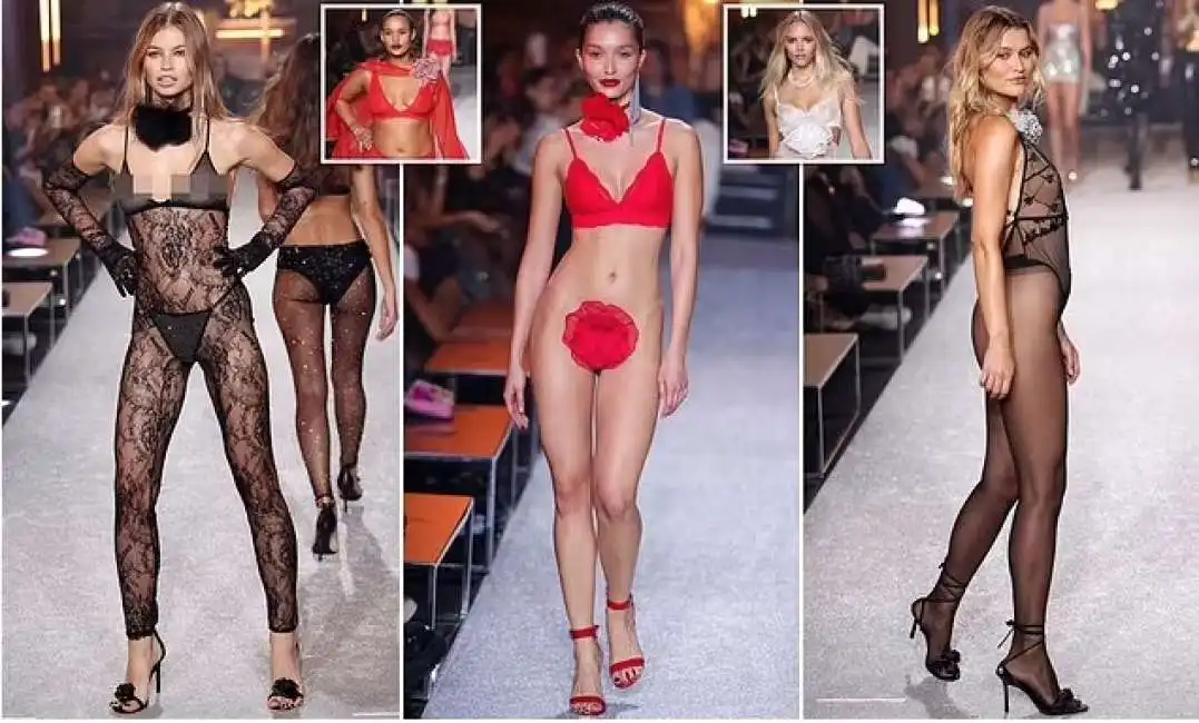 la lingerie di etam sfila a parigi