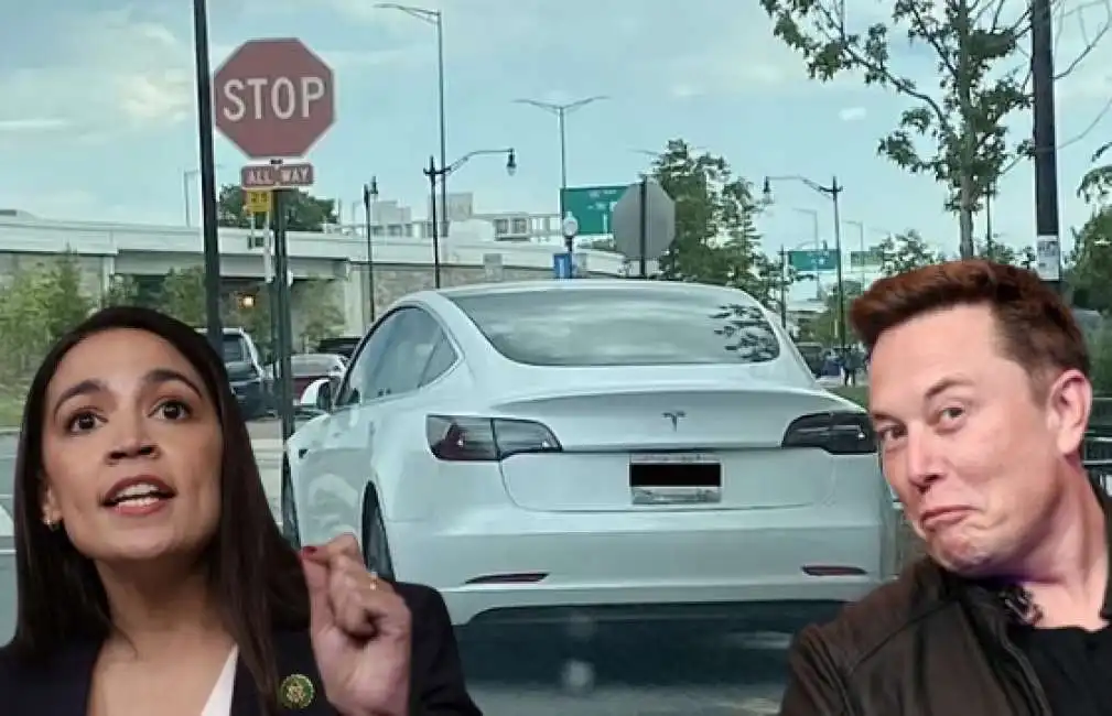 la tesla di alexandra ocasio cortez aoc elon musk