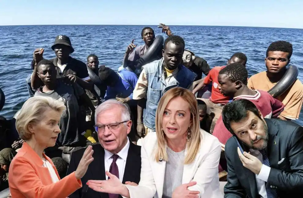 migranti josep borrell ursula von der leyen matteo salvini giorgia meloni