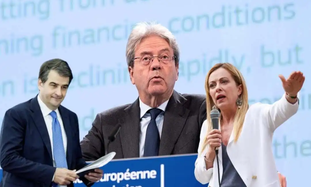 paolo gentiloni raffaele fitto giorgia meloni