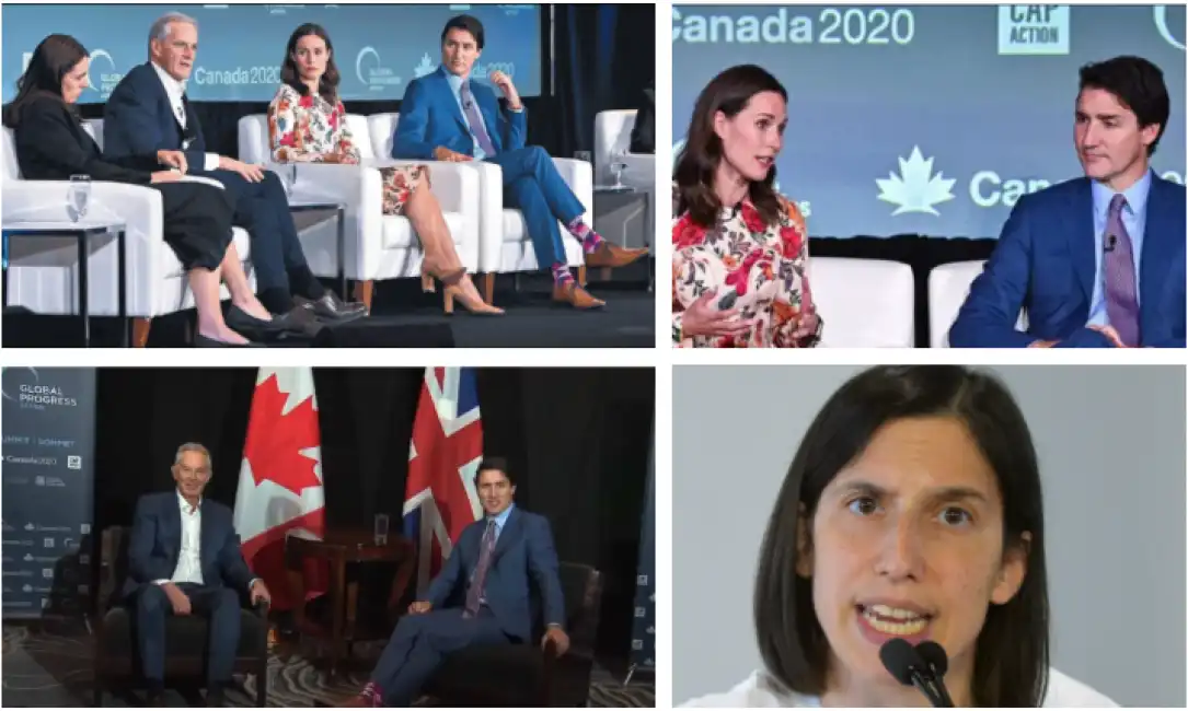 summit della sinistra progressista a montreal trudeau blair sanna marin