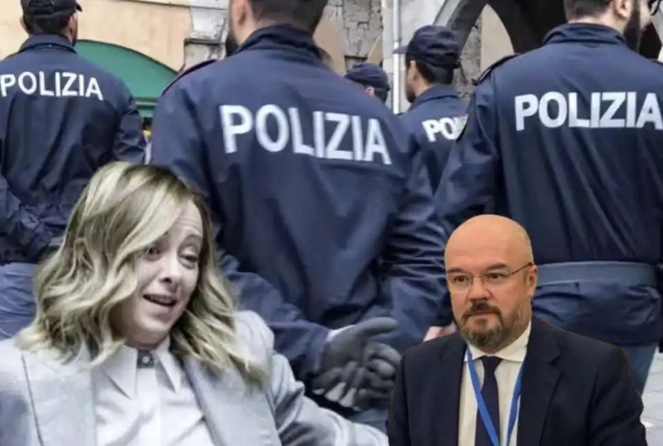 giorgia meloni enrico borghi polizia