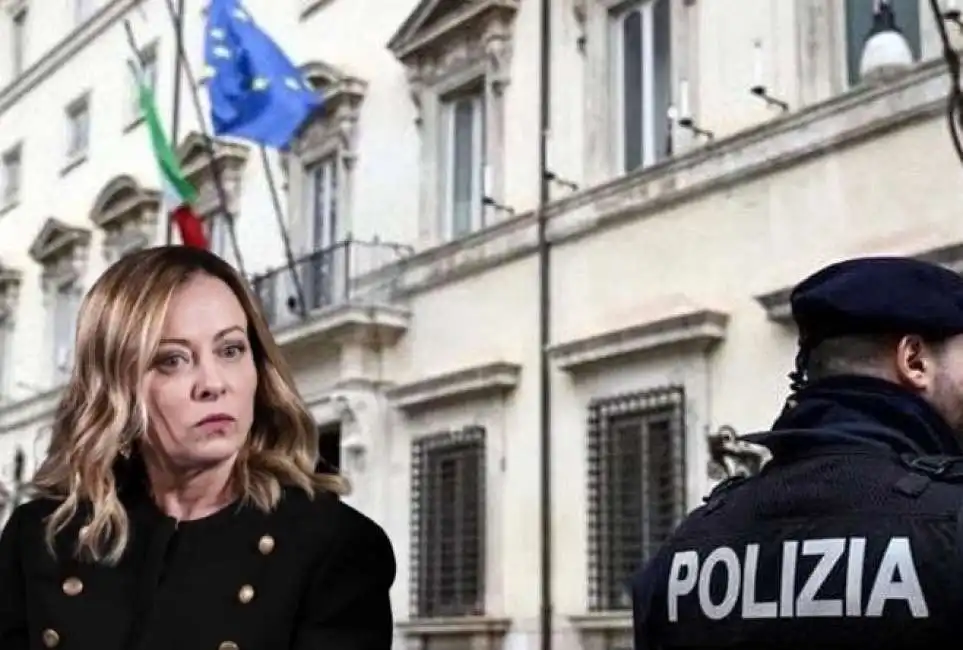 giorgia meloni palazzo chigi polizia 