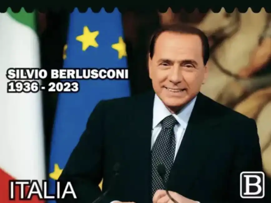 il francobollo di silvio berlusconi