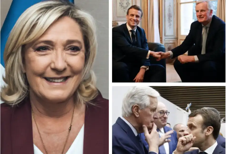 le pen barnier macron