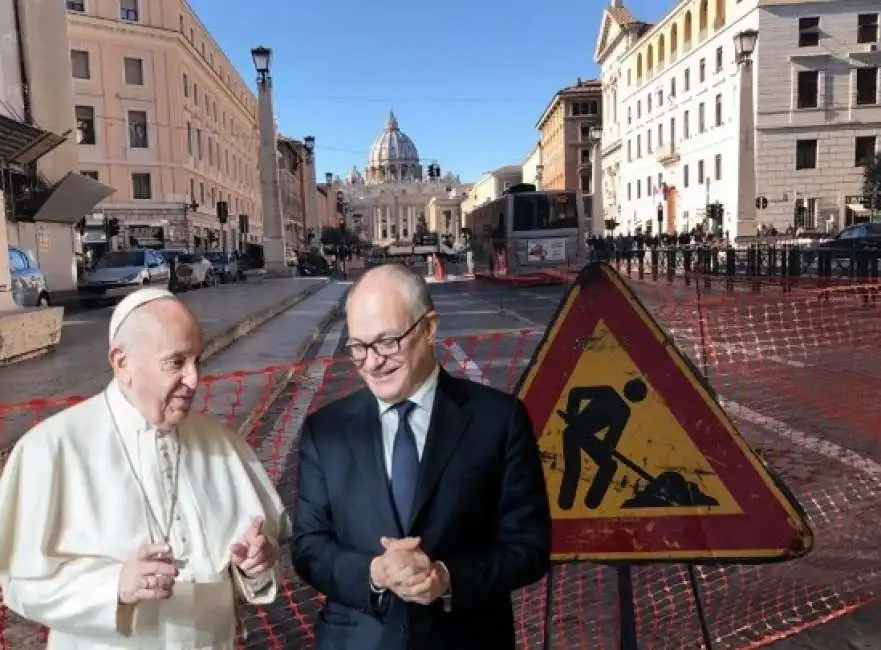 papa francesco roberto gualtieri roma giubileo lavori