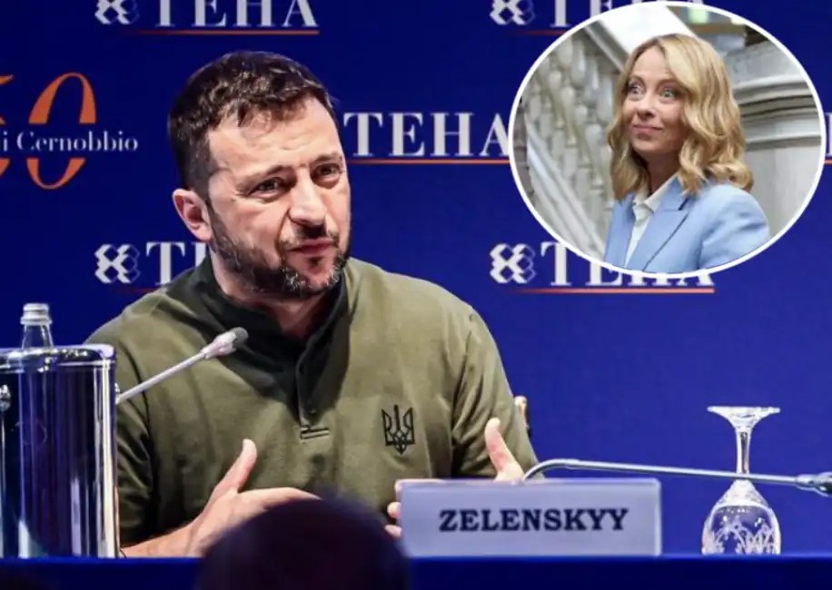 volodymyr zelensky a cernobbio giorgia meloni