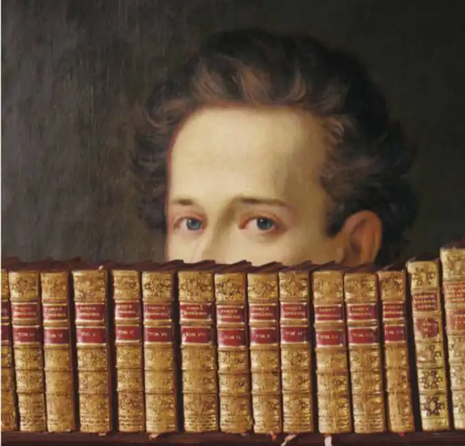 leopardi - giacomo leopardi - particolare della biblioteca di palazzo leopardi a recanati_02