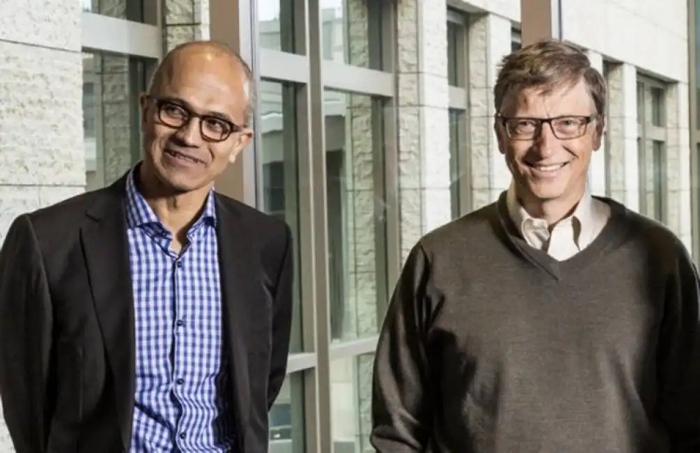 satya nadella bill gates