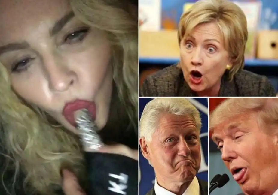 madonna hillary clinton bill trump pompino