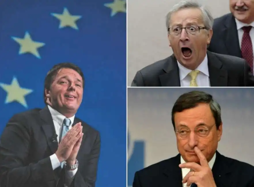 renzi draghi juncker