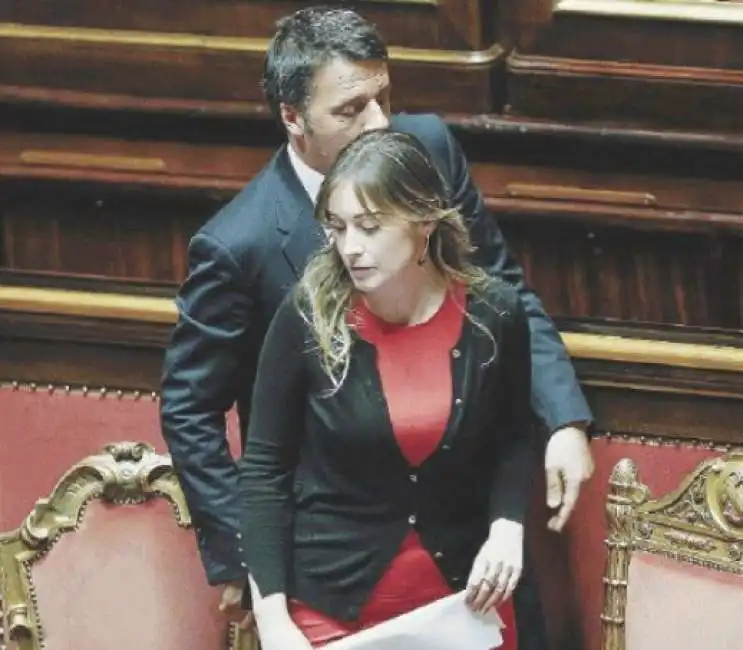 matteo renzi e maria elena boschi vicini vicini