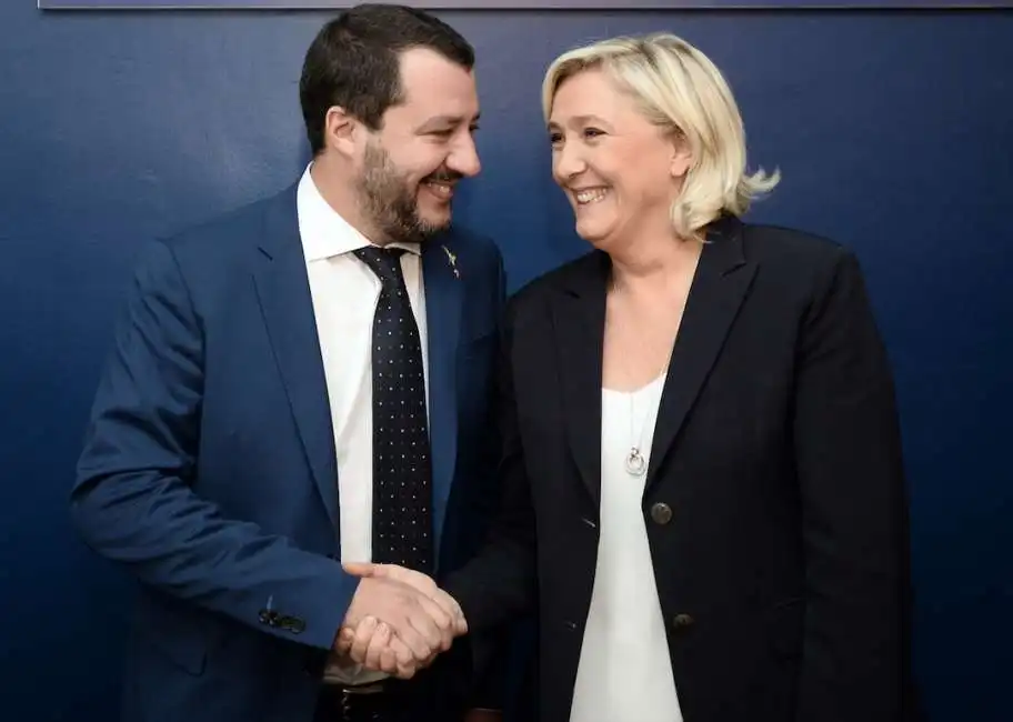 matteo salvini e marine le pen