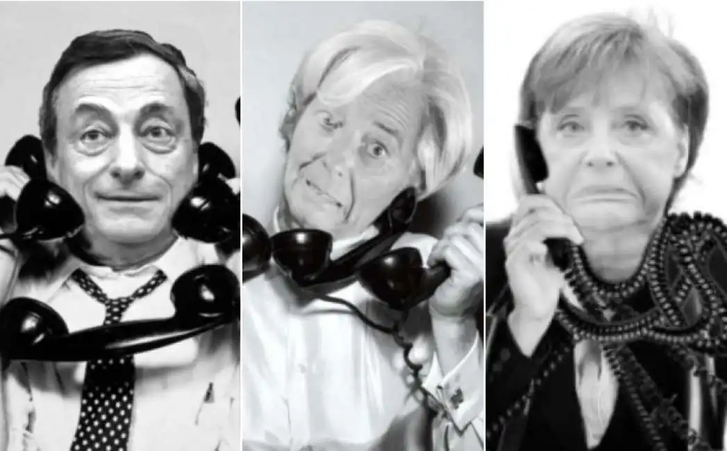 lagarde merkel draghi