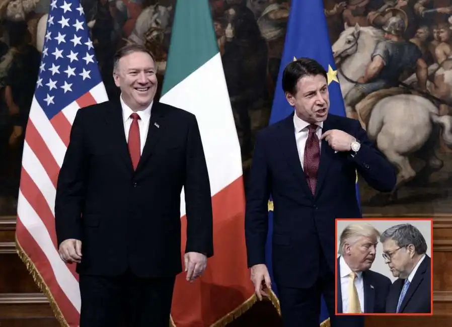 mike pompeo giuseppe conte barr trump