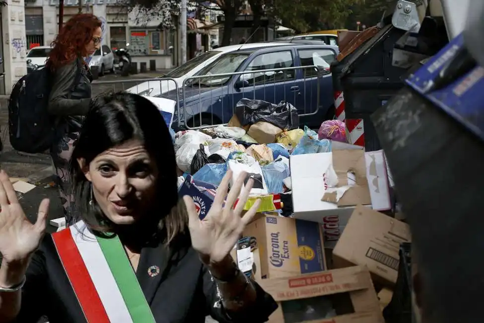 virginia raggi rifiuti roma