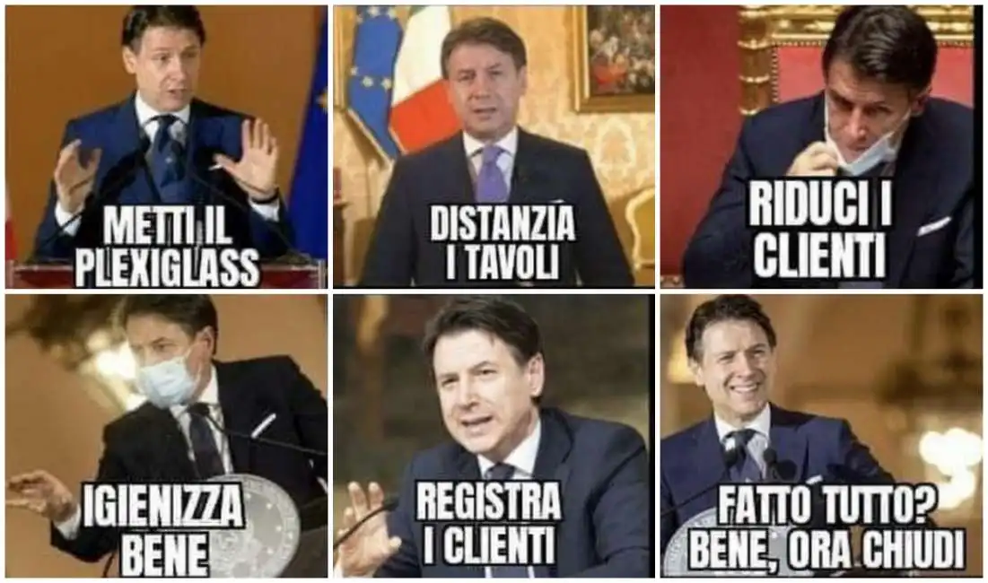 giuseppe conte mascherina coronavirus covid ristoranti 