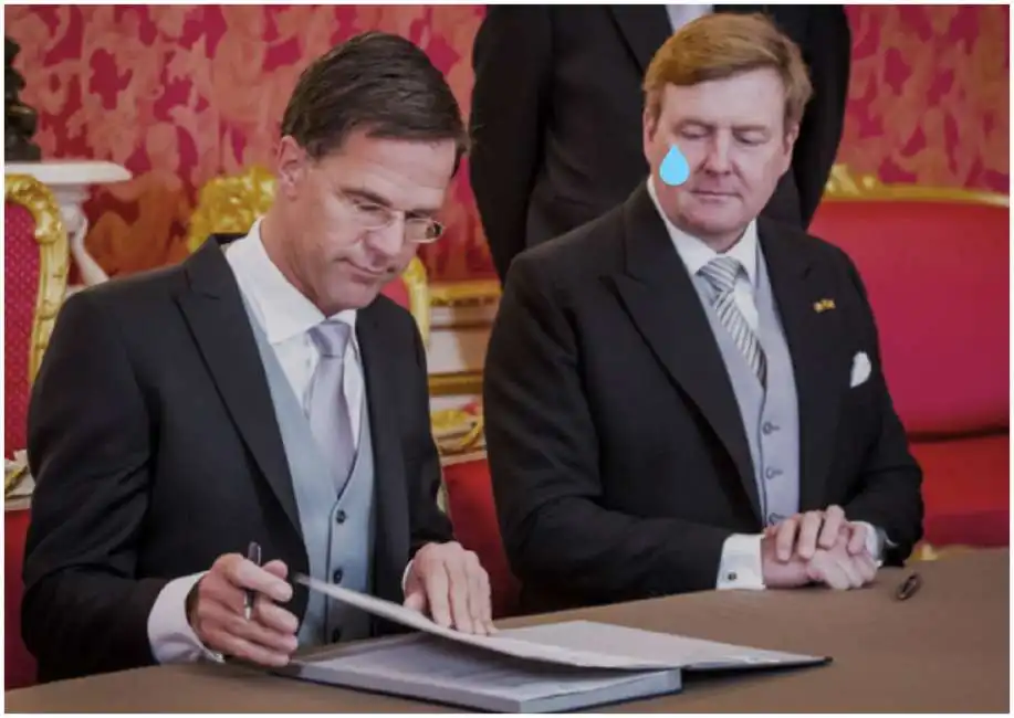 il re willem alexander e mark rutte