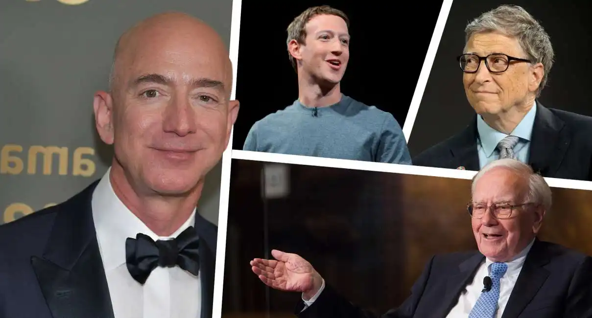 jeff bezos, mark zuckerberg, bill gates, warren buffet