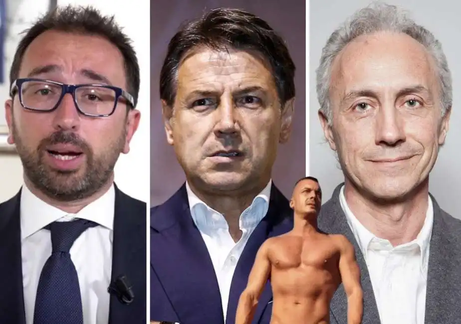 alfonso bonafede rocco casalino marco travaglio giuseppe conte 