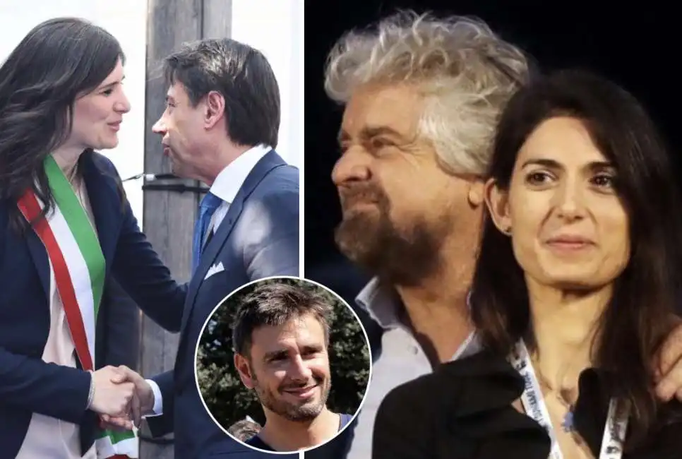 chiara appendino giuseppe conte beppe grillo virginia raggi alessandro di battista