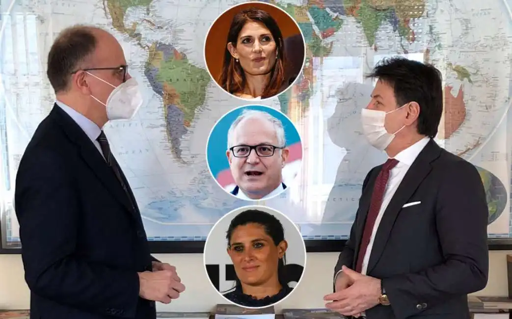 enrico letta giuseppe conte virginia raggi roberto gualtieri chiara appendino