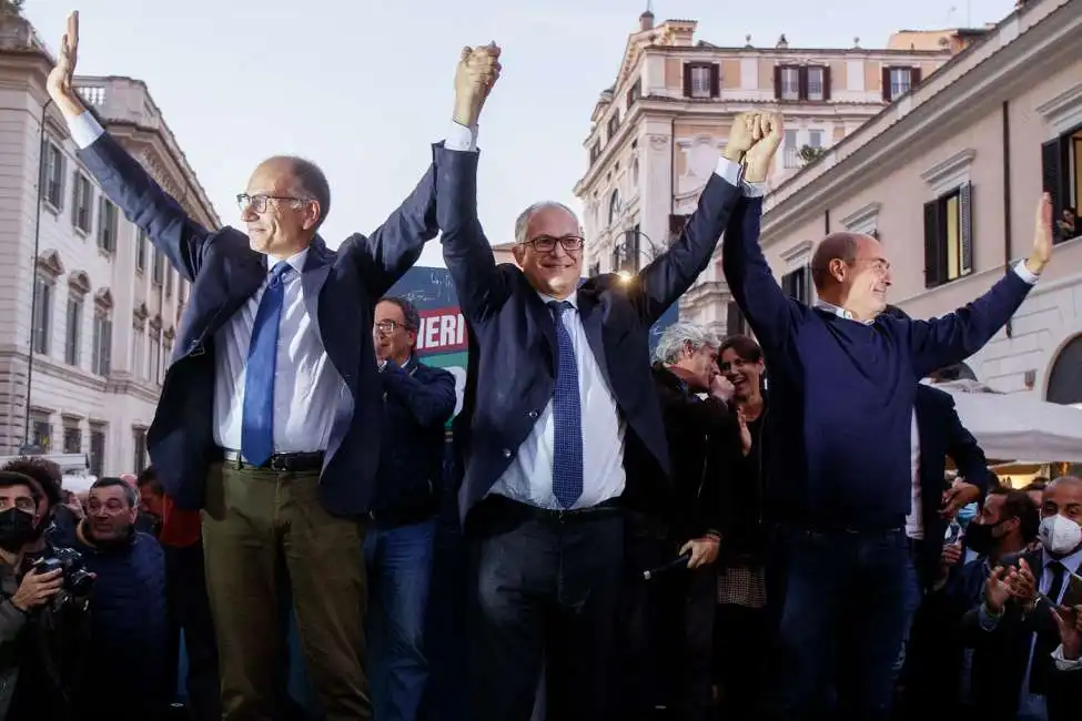 enrico letta roberto gualtieri nicola zingaretti