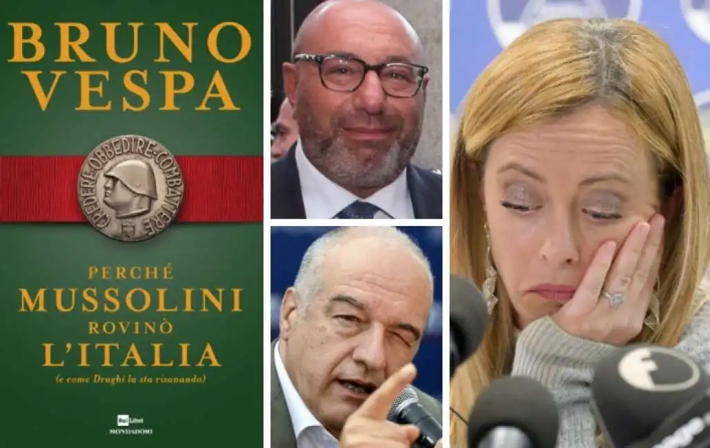 giorgia meloni luca bernardo enrico michetti bruno vespa