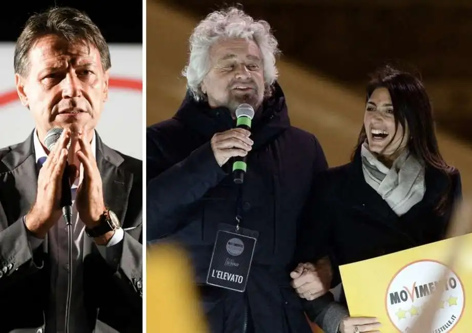 giuseppe conte beppe grillo virginia raggi