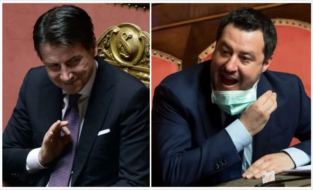 giuseppe conte e matteo salvini