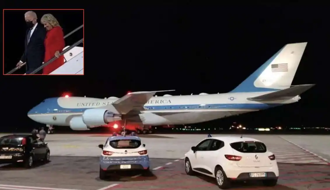 l air force one a fiumicino joe biden 