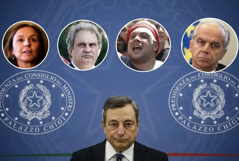 mario draghi luciana lamorgese roberto fiore giuliano castellino matteo piantedosi