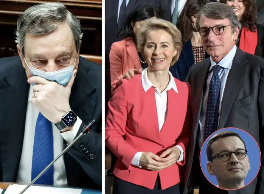 mario draghi ursula von der leyen mateusz morawiecki