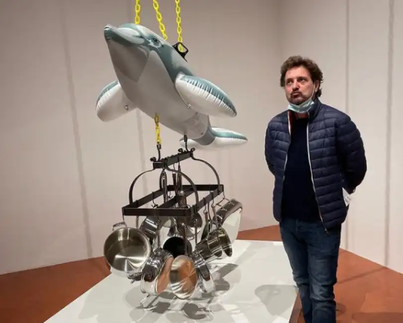 pieraccioni alla mostra di koons