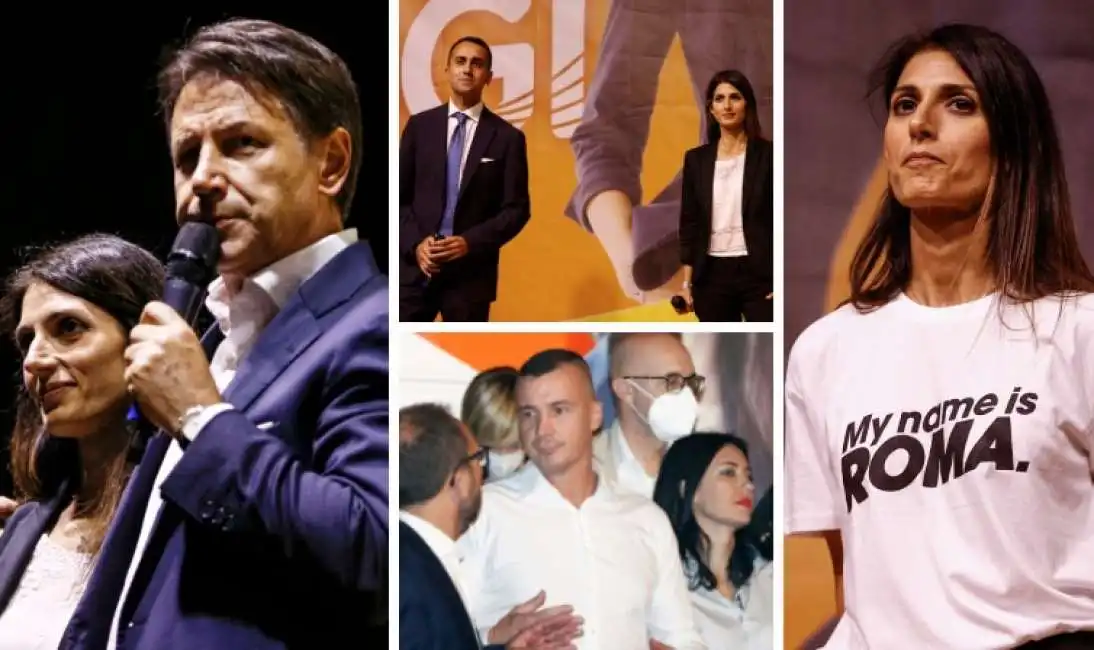 virginia raggi giuseppe conte luigi di maio