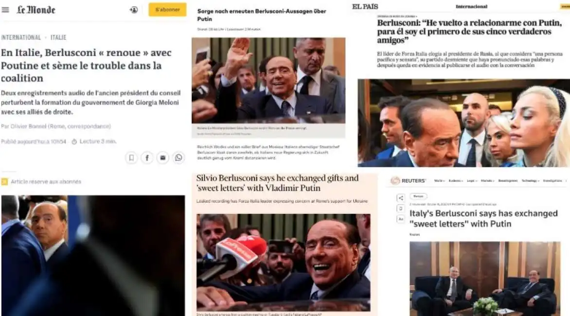 audio berlusconi giornali internazionali stranieri silvio 