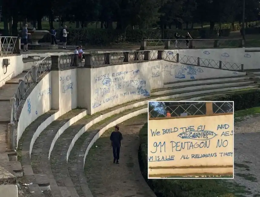 galoppatoio villa borghese roma scritte vandali vandalizzato 