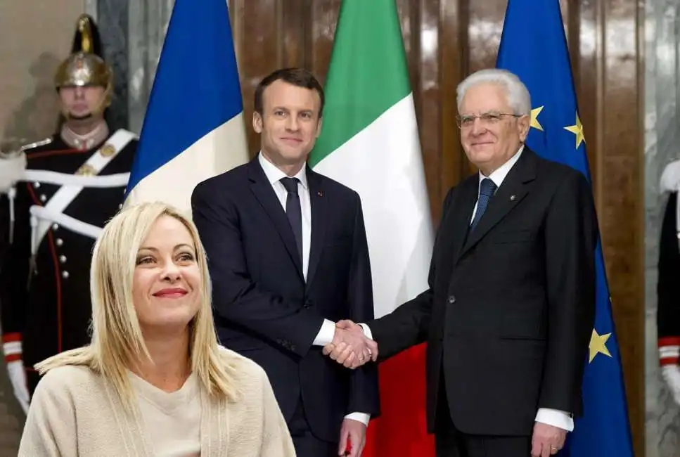 giorgia meloni emmanuel macron sergio mattarella 