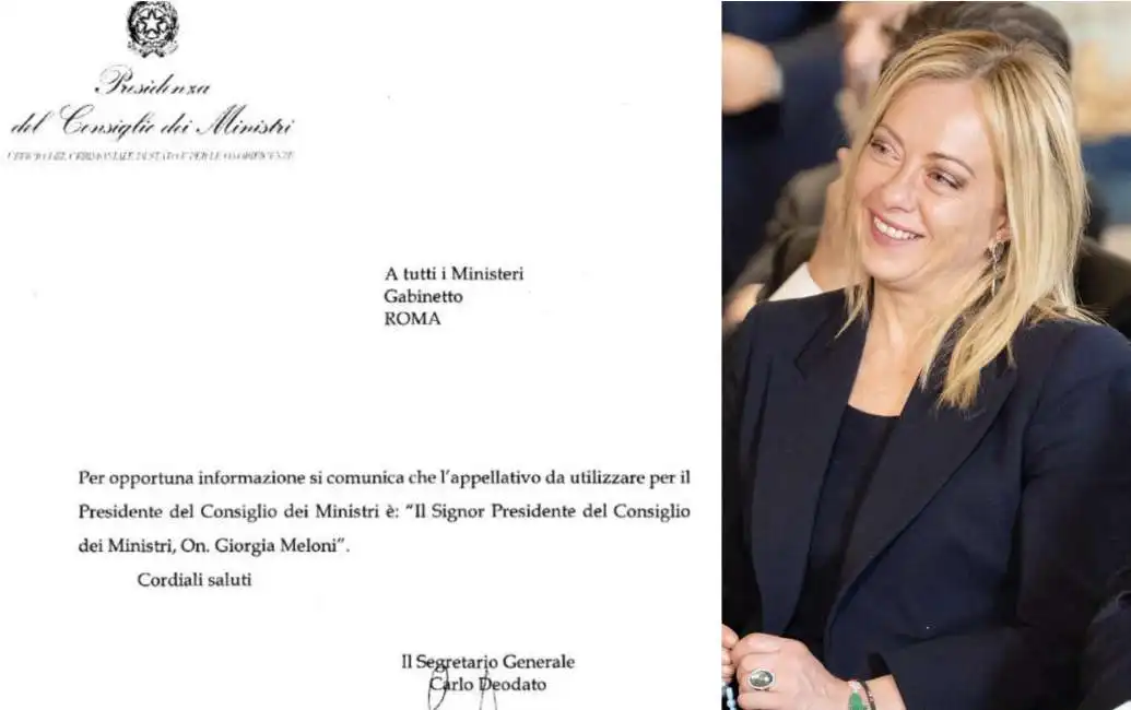 giorgia meloni il presidente del consiglio 