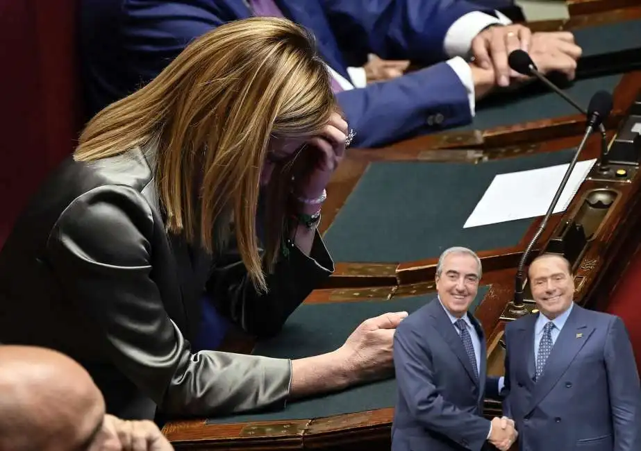 giorgia meloni maurizio gasparri silvio berlusconi 