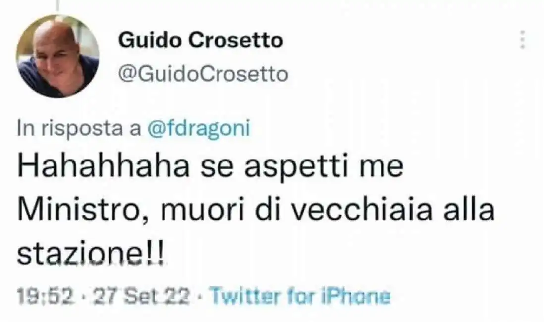 guido crosetto tweet 