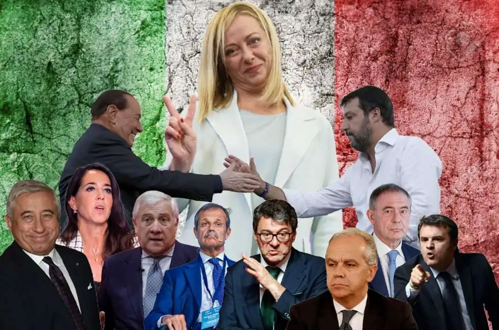 meloni berlusconi salvini d’amato damato tajani massolo giorgetti piantedosi urso centinaio ronzulli