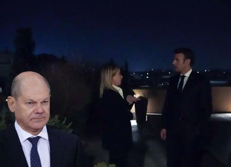 olaf scholz emmanuel macron giorgia meloni 