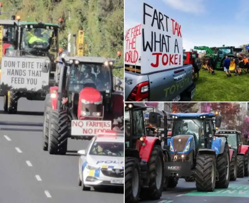 proteste in nuova zelanda contro la tassa sulle emissioni di biogas 