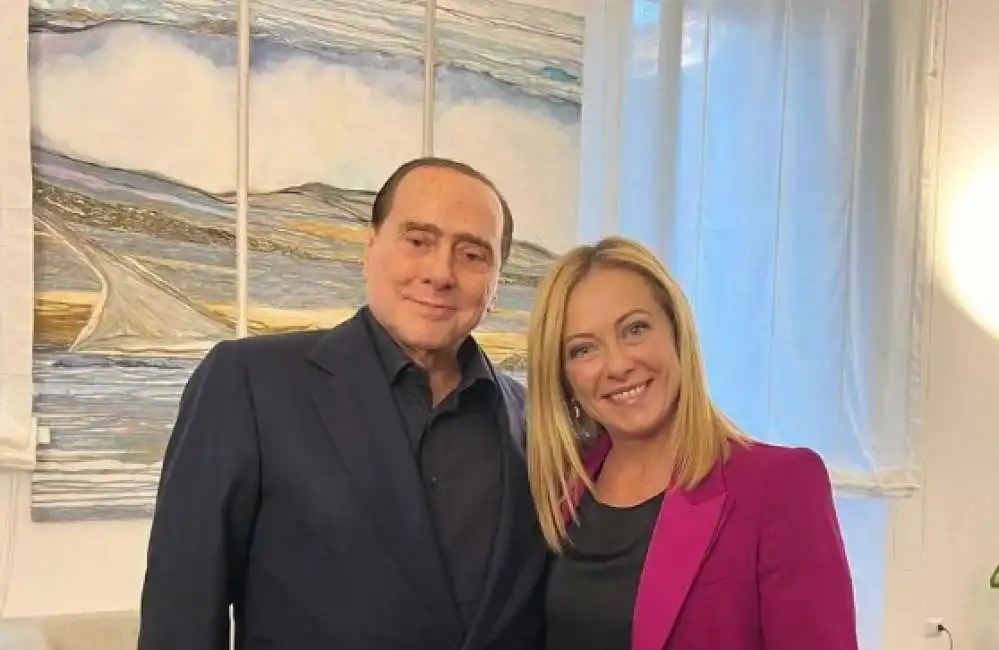 silvio berlusconi giorgia meloni