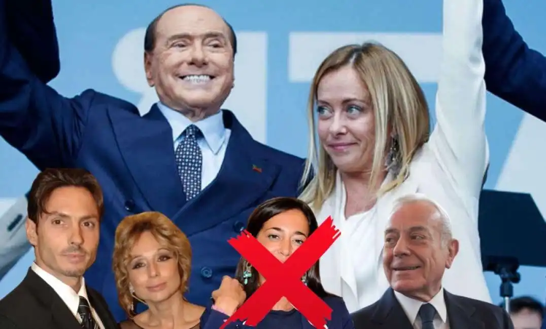 silvio piersilvio marina berlusconi giorgia meloni licia ronzulli gianni letta