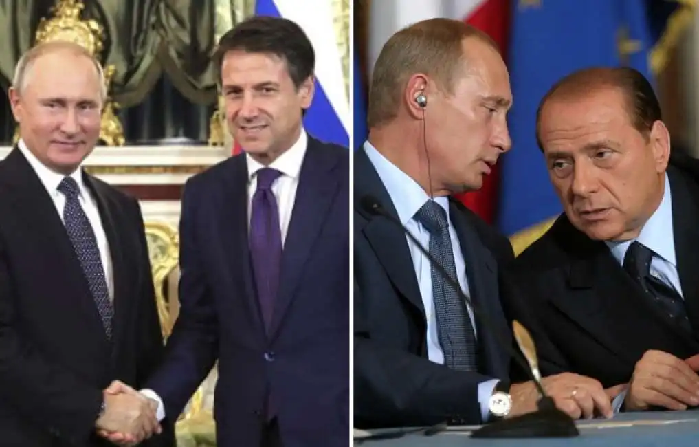 vladimir putin giuseppe conte silvio berlusconi 