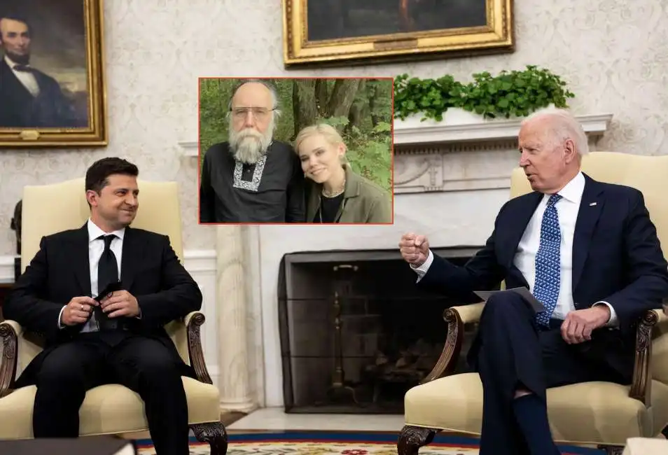 volodymyr zelensky joe biden daria aleksandr dugin dugina