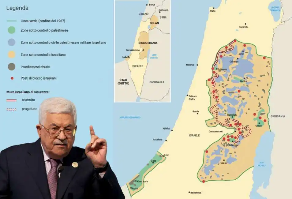 abu mazen mahmoud abbas israele cisgiordania gaza 