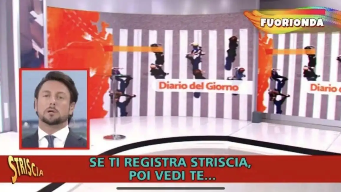 andrea giambruno fuori onda striscia la notizia